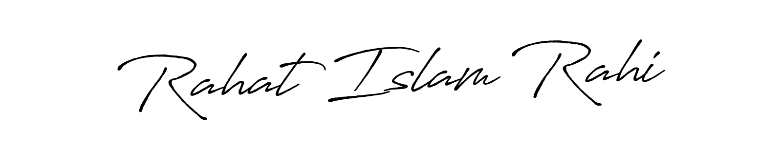 Make a beautiful signature design for name Rahat Islam Rahi. With this signature (Antro_Vectra_Bolder) style, you can create a handwritten signature for free. Rahat Islam Rahi signature style 7 images and pictures png