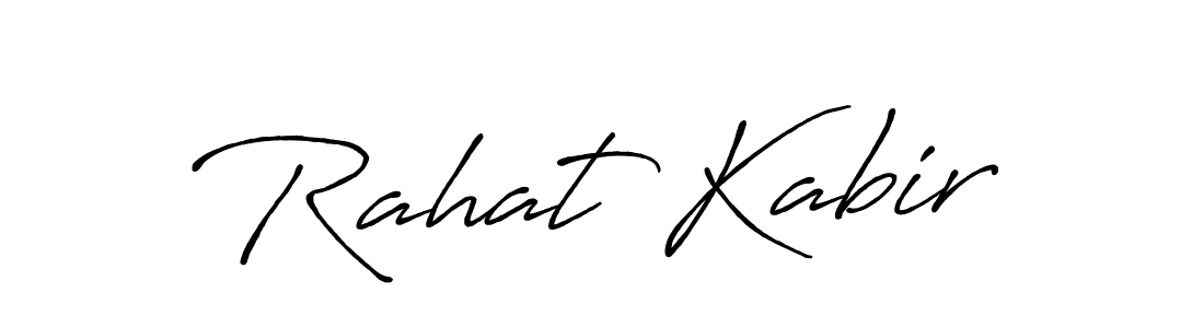 How to make Rahat Kabir name signature. Use Antro_Vectra_Bolder style for creating short signs online. This is the latest handwritten sign. Rahat Kabir signature style 7 images and pictures png