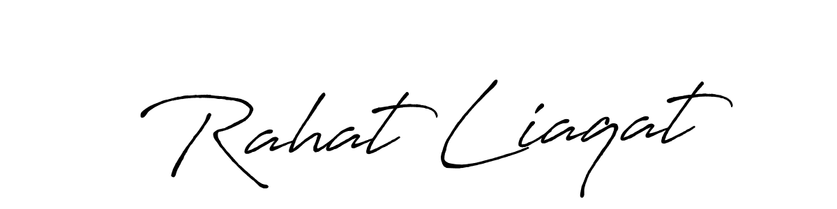 Make a short Rahat Liaqat signature style. Manage your documents anywhere anytime using Antro_Vectra_Bolder. Create and add eSignatures, submit forms, share and send files easily. Rahat Liaqat signature style 7 images and pictures png