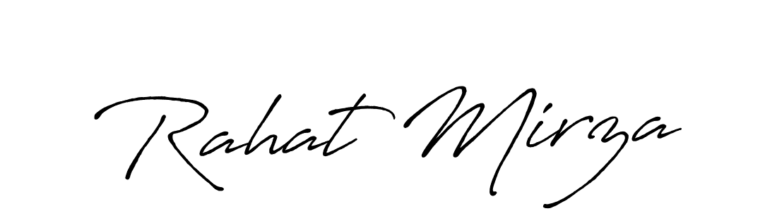 The best way (Antro_Vectra_Bolder) to make a short signature is to pick only two or three words in your name. The name Rahat Mirza include a total of six letters. For converting this name. Rahat Mirza signature style 7 images and pictures png