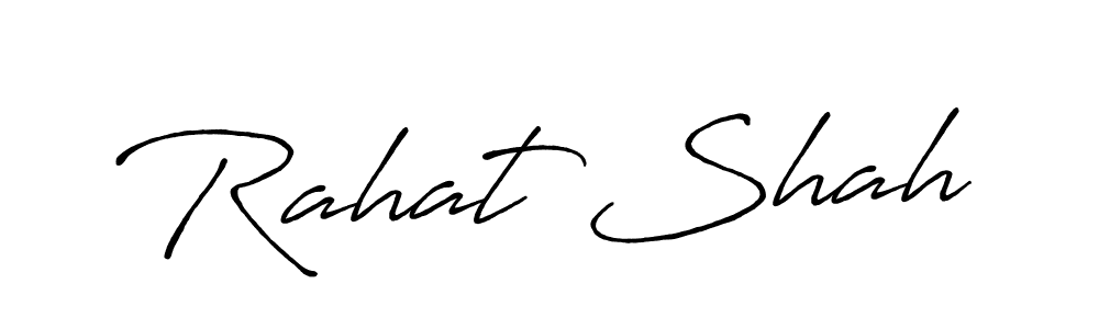 Create a beautiful signature design for name Rahat Shah. With this signature (Antro_Vectra_Bolder) fonts, you can make a handwritten signature for free. Rahat Shah signature style 7 images and pictures png