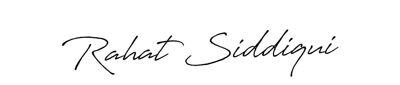 Make a beautiful signature design for name Rahat Siddiqui. With this signature (Antro_Vectra_Bolder) style, you can create a handwritten signature for free. Rahat Siddiqui signature style 7 images and pictures png