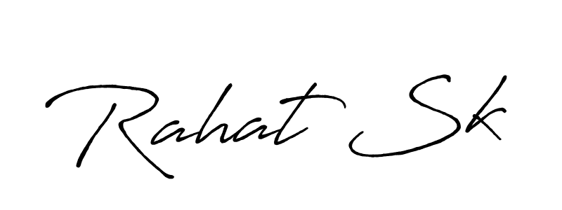 Design your own signature with our free online signature maker. With this signature software, you can create a handwritten (Antro_Vectra_Bolder) signature for name Rahat Sk. Rahat Sk signature style 7 images and pictures png