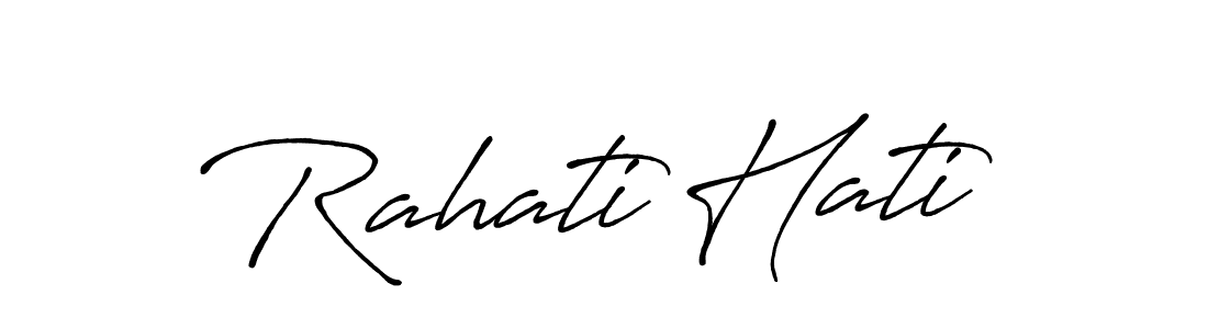 Once you've used our free online signature maker to create your best signature Antro_Vectra_Bolder style, it's time to enjoy all of the benefits that Rahati Hati name signing documents. Rahati Hati signature style 7 images and pictures png