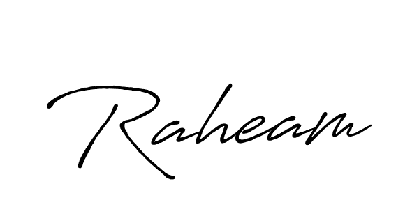 Create a beautiful signature design for name Raheam. With this signature (Antro_Vectra_Bolder) fonts, you can make a handwritten signature for free. Raheam signature style 7 images and pictures png
