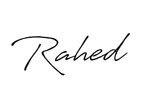 Make a beautiful signature design for name Rahed. With this signature (Antro_Vectra_Bolder) style, you can create a handwritten signature for free. Rahed signature style 7 images and pictures png