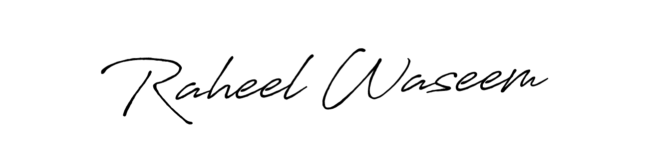 How to make Raheel Waseem signature? Antro_Vectra_Bolder is a professional autograph style. Create handwritten signature for Raheel Waseem name. Raheel Waseem signature style 7 images and pictures png