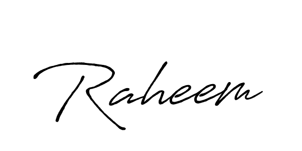 Create a beautiful signature design for name Raheem. With this signature (Antro_Vectra_Bolder) fonts, you can make a handwritten signature for free. Raheem signature style 7 images and pictures png