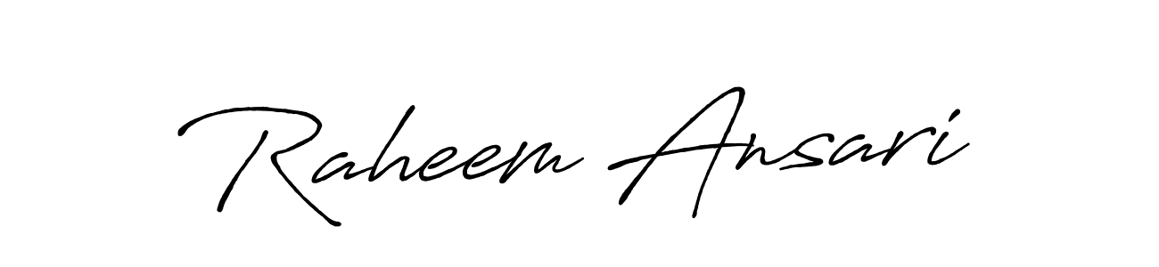 Make a beautiful signature design for name Raheem Ansari. With this signature (Antro_Vectra_Bolder) style, you can create a handwritten signature for free. Raheem Ansari signature style 7 images and pictures png