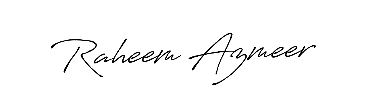 Antro_Vectra_Bolder is a professional signature style that is perfect for those who want to add a touch of class to their signature. It is also a great choice for those who want to make their signature more unique. Get Raheem Azmeer name to fancy signature for free. Raheem Azmeer signature style 7 images and pictures png