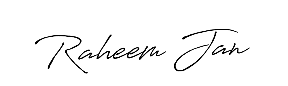 Similarly Antro_Vectra_Bolder is the best handwritten signature design. Signature creator online .You can use it as an online autograph creator for name Raheem Jan. Raheem Jan signature style 7 images and pictures png