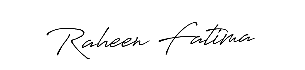 Use a signature maker to create a handwritten signature online. With this signature software, you can design (Antro_Vectra_Bolder) your own signature for name Raheen Fatima. Raheen Fatima signature style 7 images and pictures png