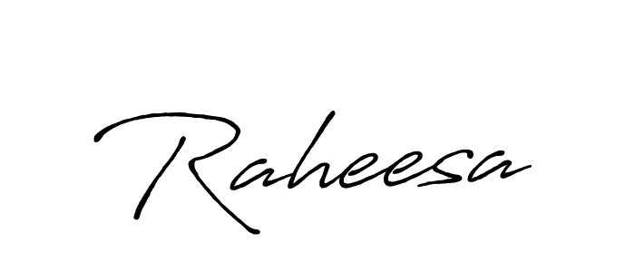 It looks lik you need a new signature style for name Raheesa. Design unique handwritten (Antro_Vectra_Bolder) signature with our free signature maker in just a few clicks. Raheesa signature style 7 images and pictures png