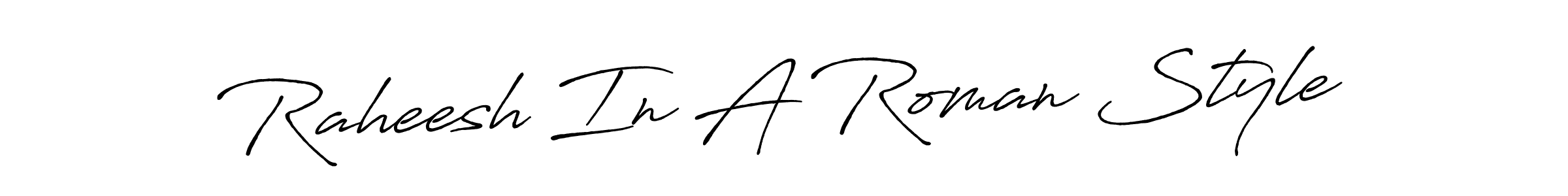 Raheesh In A Roman Style stylish signature style. Best Handwritten Sign (Antro_Vectra_Bolder) for my name. Handwritten Signature Collection Ideas for my name Raheesh In A Roman Style. Raheesh In A Roman Style signature style 7 images and pictures png