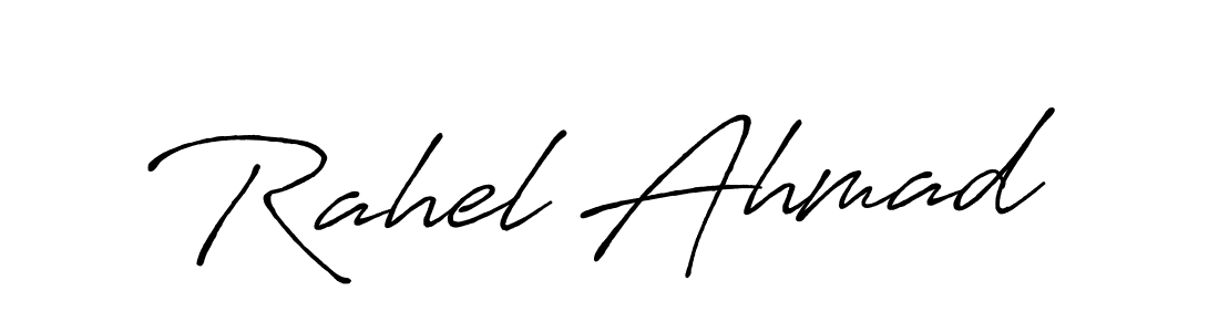 Also we have Rahel Ahmad name is the best signature style. Create professional handwritten signature collection using Antro_Vectra_Bolder autograph style. Rahel Ahmad signature style 7 images and pictures png