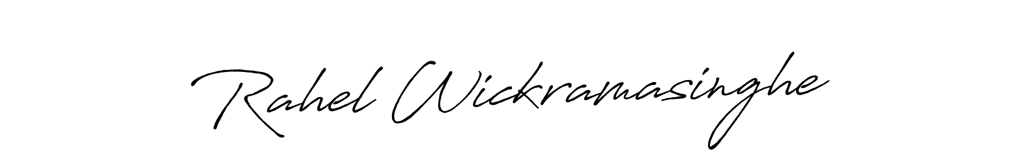 Make a beautiful signature design for name Rahel Wickramasinghe. With this signature (Antro_Vectra_Bolder) style, you can create a handwritten signature for free. Rahel Wickramasinghe signature style 7 images and pictures png