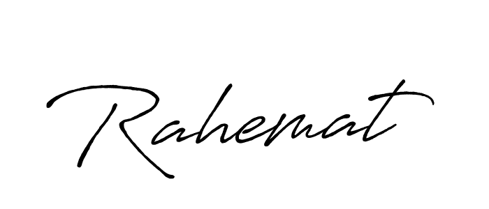 Make a beautiful signature design for name Rahemat. With this signature (Antro_Vectra_Bolder) style, you can create a handwritten signature for free. Rahemat signature style 7 images and pictures png