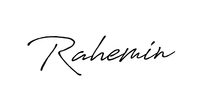 Rahemin stylish signature style. Best Handwritten Sign (Antro_Vectra_Bolder) for my name. Handwritten Signature Collection Ideas for my name Rahemin. Rahemin signature style 7 images and pictures png