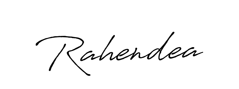 Make a beautiful signature design for name Rahendea. With this signature (Antro_Vectra_Bolder) style, you can create a handwritten signature for free. Rahendea signature style 7 images and pictures png