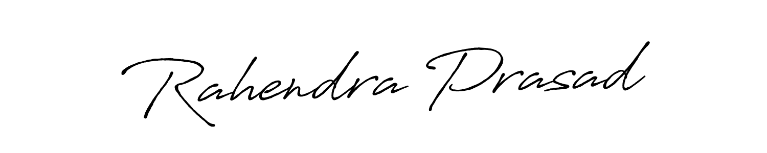 How to make Rahendra Prasad name signature. Use Antro_Vectra_Bolder style for creating short signs online. This is the latest handwritten sign. Rahendra Prasad signature style 7 images and pictures png