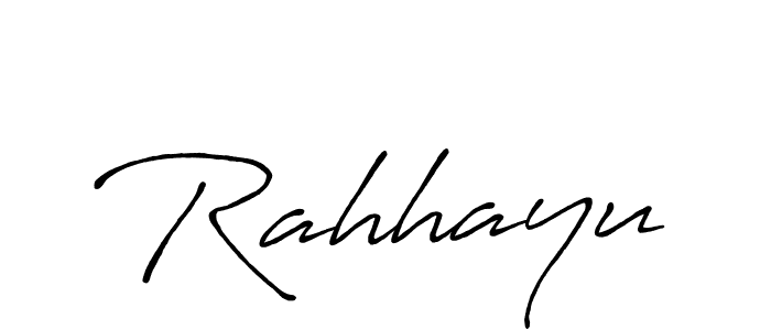 Make a beautiful signature design for name Rahhayu. With this signature (Antro_Vectra_Bolder) style, you can create a handwritten signature for free. Rahhayu signature style 7 images and pictures png