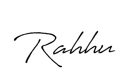 How to make Rahhu signature? Antro_Vectra_Bolder is a professional autograph style. Create handwritten signature for Rahhu name. Rahhu signature style 7 images and pictures png