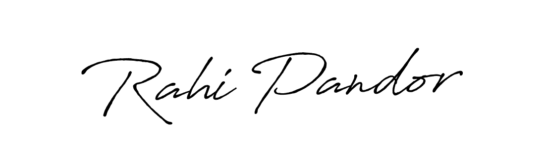 Create a beautiful signature design for name Rahi Pandor. With this signature (Antro_Vectra_Bolder) fonts, you can make a handwritten signature for free. Rahi Pandor signature style 7 images and pictures png