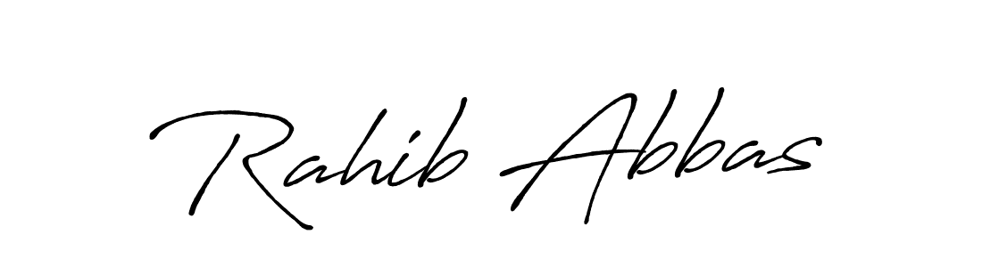 Use a signature maker to create a handwritten signature online. With this signature software, you can design (Antro_Vectra_Bolder) your own signature for name Rahib Abbas. Rahib Abbas signature style 7 images and pictures png