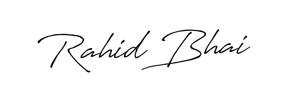 Make a beautiful signature design for name Rahid Bhai. With this signature (Antro_Vectra_Bolder) style, you can create a handwritten signature for free. Rahid Bhai signature style 7 images and pictures png
