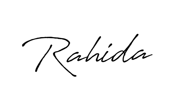 Use a signature maker to create a handwritten signature online. With this signature software, you can design (Antro_Vectra_Bolder) your own signature for name Rahida. Rahida signature style 7 images and pictures png