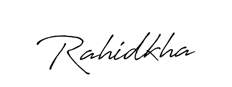 How to make Rahidkha name signature. Use Antro_Vectra_Bolder style for creating short signs online. This is the latest handwritten sign. Rahidkha signature style 7 images and pictures png