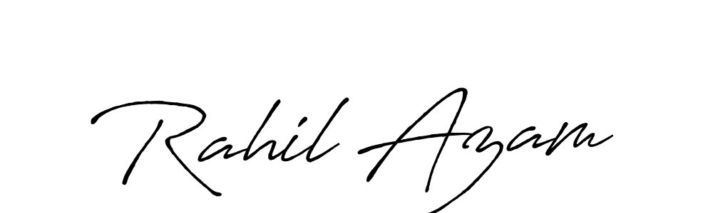 Design your own signature with our free online signature maker. With this signature software, you can create a handwritten (Antro_Vectra_Bolder) signature for name Rahil Azam. Rahil Azam signature style 7 images and pictures png