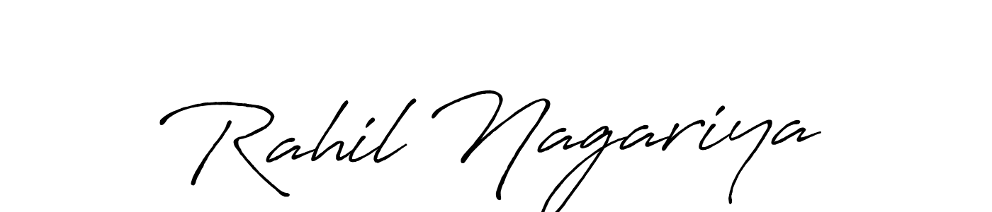 Design your own signature with our free online signature maker. With this signature software, you can create a handwritten (Antro_Vectra_Bolder) signature for name Rahil Nagariya. Rahil Nagariya signature style 7 images and pictures png