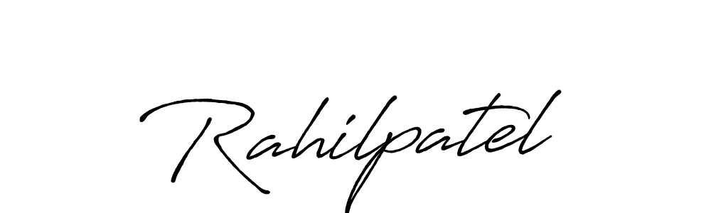 Design your own signature with our free online signature maker. With this signature software, you can create a handwritten (Antro_Vectra_Bolder) signature for name Rahilpatel. Rahilpatel signature style 7 images and pictures png