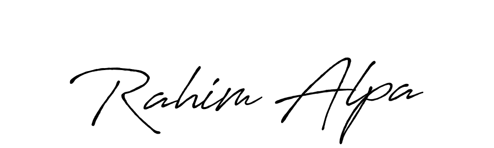 The best way (Antro_Vectra_Bolder) to make a short signature is to pick only two or three words in your name. The name Rahim Alpa include a total of six letters. For converting this name. Rahim Alpa signature style 7 images and pictures png