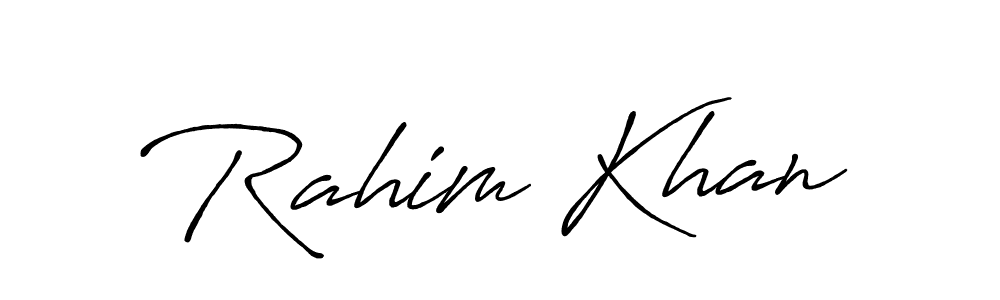 Make a beautiful signature design for name Rahim Khan. With this signature (Antro_Vectra_Bolder) style, you can create a handwritten signature for free. Rahim Khan signature style 7 images and pictures png