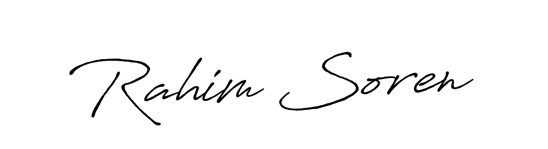 Antro_Vectra_Bolder is a professional signature style that is perfect for those who want to add a touch of class to their signature. It is also a great choice for those who want to make their signature more unique. Get Rahim Soren name to fancy signature for free. Rahim Soren signature style 7 images and pictures png