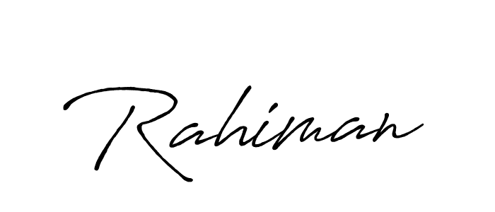 Create a beautiful signature design for name Rahiman. With this signature (Antro_Vectra_Bolder) fonts, you can make a handwritten signature for free. Rahiman signature style 7 images and pictures png