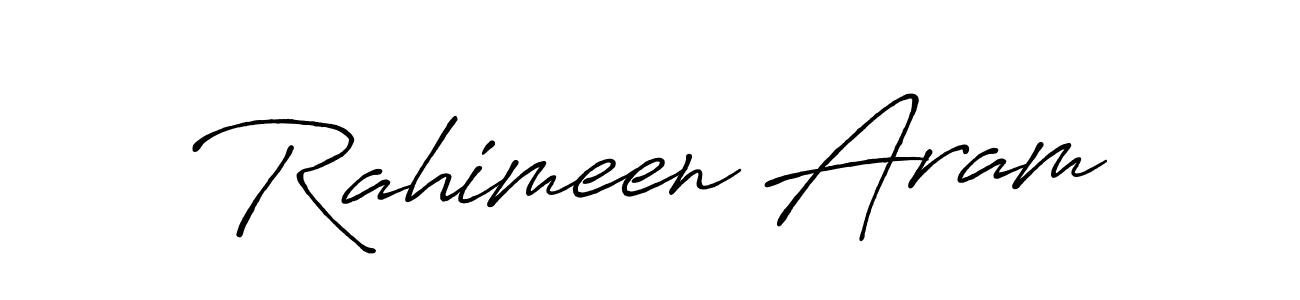 You can use this online signature creator to create a handwritten signature for the name Rahimeen Aram. This is the best online autograph maker. Rahimeen Aram signature style 7 images and pictures png