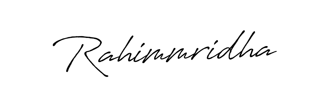 How to make Rahimmridha name signature. Use Antro_Vectra_Bolder style for creating short signs online. This is the latest handwritten sign. Rahimmridha signature style 7 images and pictures png