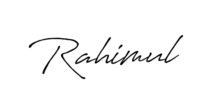 How to make Rahimul name signature. Use Antro_Vectra_Bolder style for creating short signs online. This is the latest handwritten sign. Rahimul signature style 7 images and pictures png