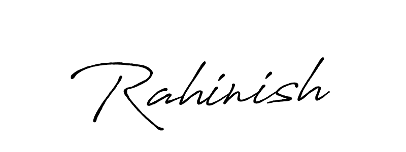 if you are searching for the best signature style for your name Rahinish. so please give up your signature search. here we have designed multiple signature styles  using Antro_Vectra_Bolder. Rahinish signature style 7 images and pictures png