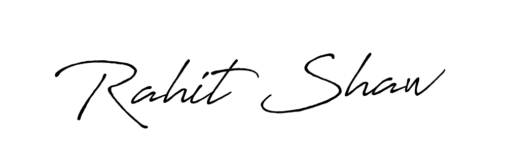 How to make Rahit Shaw name signature. Use Antro_Vectra_Bolder style for creating short signs online. This is the latest handwritten sign. Rahit Shaw signature style 7 images and pictures png