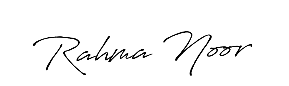 Create a beautiful signature design for name Rahma Noor. With this signature (Antro_Vectra_Bolder) fonts, you can make a handwritten signature for free. Rahma Noor signature style 7 images and pictures png