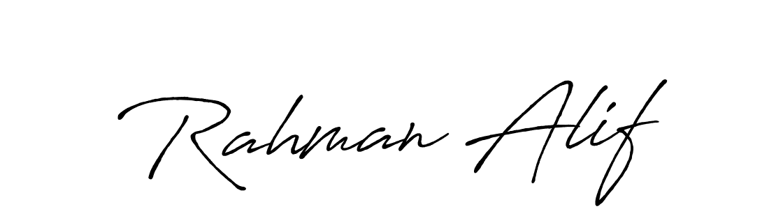 How to make Rahman Alif signature? Antro_Vectra_Bolder is a professional autograph style. Create handwritten signature for Rahman Alif name. Rahman Alif signature style 7 images and pictures png