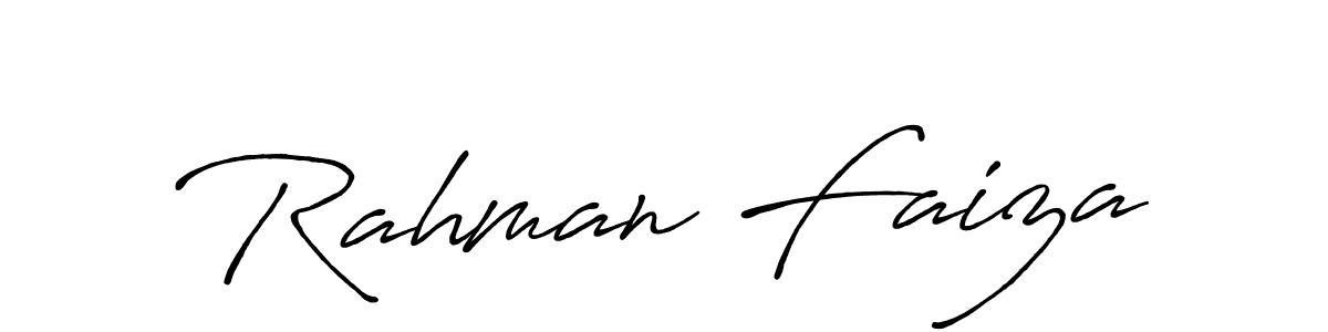 Make a beautiful signature design for name Rahman Faiza. Use this online signature maker to create a handwritten signature for free. Rahman Faiza signature style 7 images and pictures png