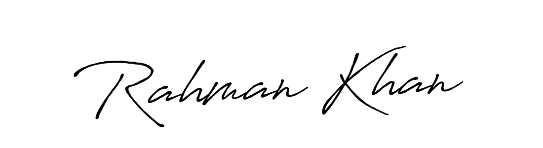 How to make Rahman Khan name signature. Use Antro_Vectra_Bolder style for creating short signs online. This is the latest handwritten sign. Rahman Khan signature style 7 images and pictures png