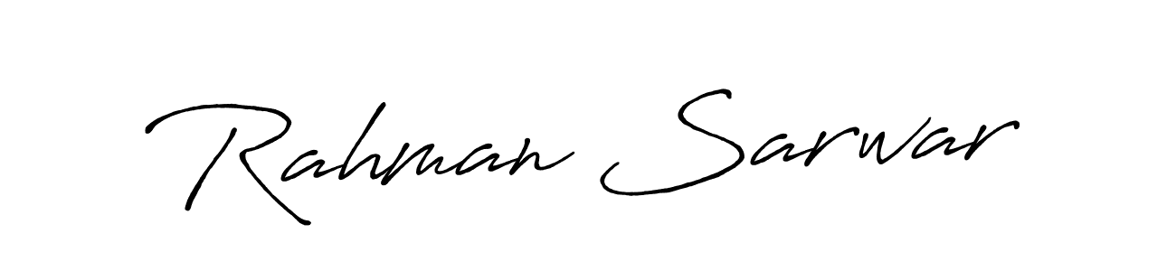 Similarly Antro_Vectra_Bolder is the best handwritten signature design. Signature creator online .You can use it as an online autograph creator for name Rahman Sarwar. Rahman Sarwar signature style 7 images and pictures png