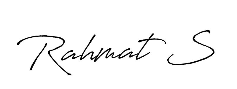 You should practise on your own different ways (Antro_Vectra_Bolder) to write your name (Rahmat S) in signature. don't let someone else do it for you. Rahmat S signature style 7 images and pictures png