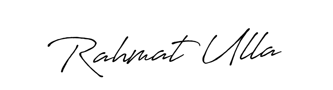 Make a beautiful signature design for name Rahmat Ulla. With this signature (Antro_Vectra_Bolder) style, you can create a handwritten signature for free. Rahmat Ulla signature style 7 images and pictures png